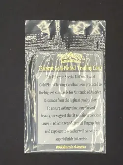 1999 BURGER KING POKEMON 23K GOLD CHARIZARD CERTIFICATE OF AUTHENTICITY SEALED - Image 2