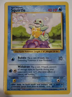 Pokemon TCG - Squirtle 063/102 Base Set Unlimited - Image 3