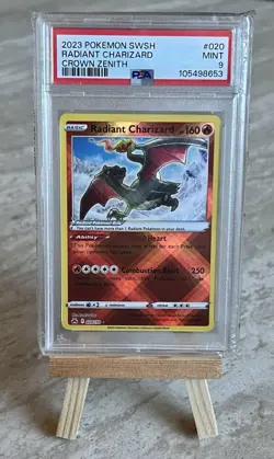 Pokemon TCG Radiant Charizard 020/159 Crown Zenith Holo - PSA 9 Mint - Image 1