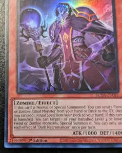 Dark Necromancer SUDA-EN081 1st Edition Super Rare Supreme Darkness Yu-Gi-Oh! - Image 4