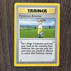 Pokemon Breeder 076/102 Base Set Rare MP Pokemon Card Vintage WOTC Pokemon - Image 1