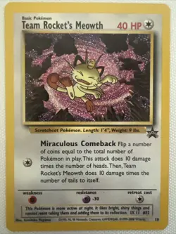 Team Rocket’s Meowth - 2000 Pokemon League Promotional Card - Image 1