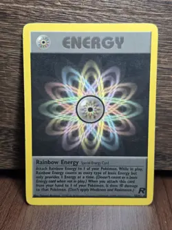 Pokemon Card Rainbow Energy 80/82 Non Holo Rare Team Rocket LP - Image 1