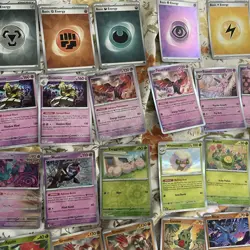 Pokemon Prismatic Evolutions Holo Rev Holo Lot 50 Different Cards - Image 3