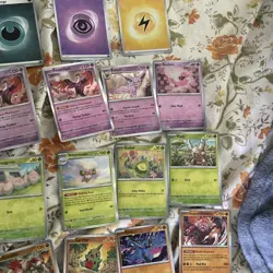 Pokemon Prismatic Evolutions Holo Rev Holo Lot 50 Different Cards - Image 4