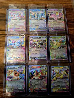 Prismatic Evolutions Surprise Box Stamped EX Promo Cards NM 9/9 Complete Set. 8 - Image 1