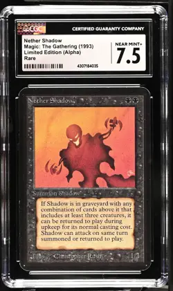 NETHER SHADOW Alpha Rare CGC 7.5 Vintage MTG [Nostalgium] - Image 1