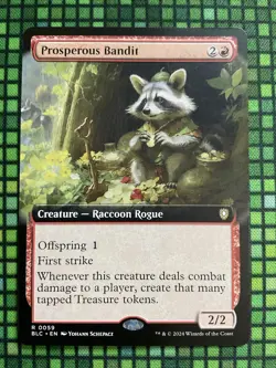 MTG Prosperous Bandit #0059 Extended Art Rare Commander: Bloomburrow (BLC) - Image 2