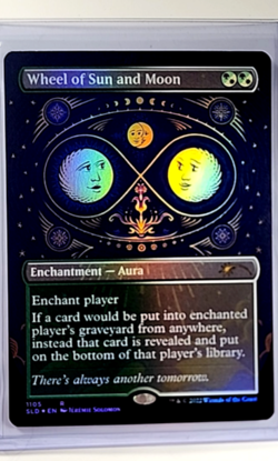 MTG Magic The Gathering SLD Secret Lair Borderless Foil Wheel of Sun and Moon - Image 1