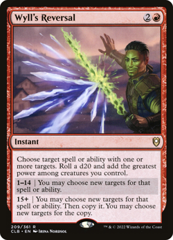 MTG - Wyll's Reversal - CLB 209/361 - Battle for Baldur's Gate - Rare - Magic - Image 1