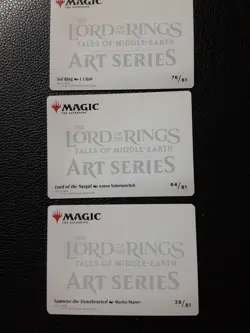 MTG Art Series Lord of the Rings LTR Lot of 52 Different GOLD SIGNATURE/STAMPED - Image 3