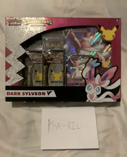 POKEMON TCG CELEBRATIONS DARK SYLVEON V COLLECTION BOX BRAND NEW FREE SHIPPING - Image 1
