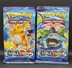 Pokemon TCG XY Evolutions Booster Pack Lot (2) Factory Sealed HEAVY 20 Plus 820650801556 - Image 4