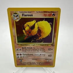 Pokemon TCG Flareon 03/64 Jungle Holo WOTC English Unlimited 1999 NMT - Image 1