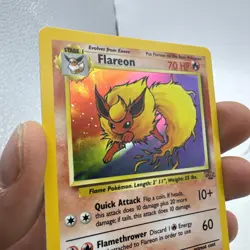 Pokemon TCG Flareon 03/64 Jungle Holo WOTC English Unlimited 1999 NMT - Image 2