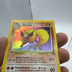 Pokemon TCG Flareon 03/64 Jungle Holo WOTC English Unlimited 1999 NMT - Image 3