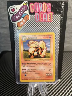Pokemon TCG Arcanine Base Set 23/102 Regular Unlimited Uncommon - Image 1