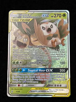 Pokemon ROWLET & ALOLAN EXEGGUTOR GX 1/236 (Ultra) Unified Minds - NM/Near Mint - Image 1