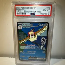 2023 POKEMON OBF EN-OBSIDIAN FLAMES SPECIAL ILLUSTRATION RARE PIDGEOT EX PSA 10 - Image 1