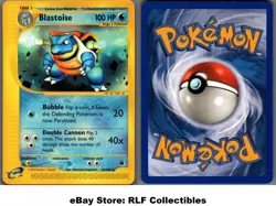 2002 Pokemon, Expedition, #36/165 Blastoise, Rare - Image 1