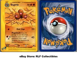2002 Pokemon, Expedition, #44/165 Dugtrio, Rare - Image 1