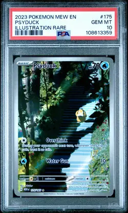 2023 POKEMON MEW EN-151 ILLUSTRATION RARE #175 PSYDUCK PSA 10 - Image 1