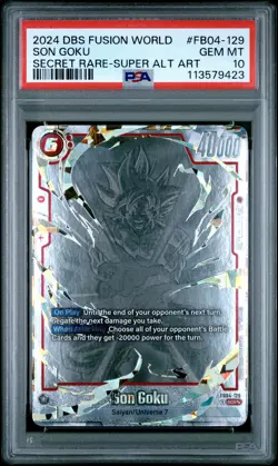 2024 DRAGON BALL SUPER CARD GAME FUSION WORLD ULTRA LIMIT SON GOKU PSA 10 - Image 1
