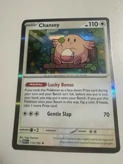 Chansey Pokemon Card 113/165 Holo Rare Trading Card Game - Image 1