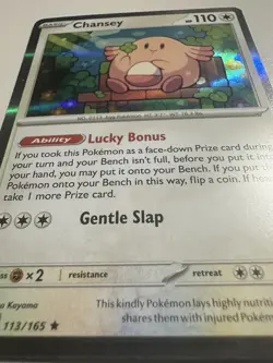 Chansey Pokemon Card 113/165 Holo Rare Trading Card Game - Image 4