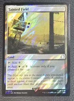 Tainted Field (Surge Foil) Universes Beyond: Fallout Foil MTG NM Magic Card - Image 1