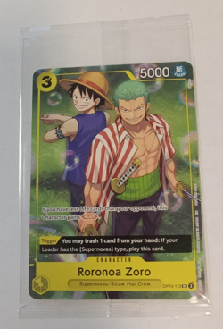 One Piece Card Game Promo Mint Roronoa Zoro OP-10-113 Sealed Learn Together Set - Image 1
