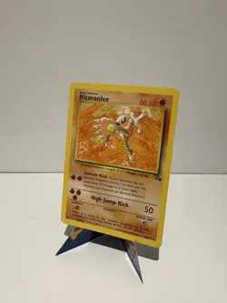 Pokemon TCG Hitmonlee Fossil Card 22/62 Non-Holo Rare LP/NM - Image 1