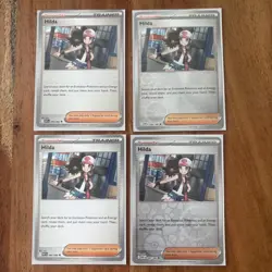 4xHilda Trainer White Flare Pokemon TCG Card 084/086 NM (2)Common & (2) RH - Image 1