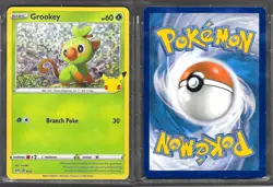Pokemon #8/25 Grookey McDonalds 25th Anniversary Holo Card NM - Image 1