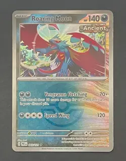 Pokemon Card Roaring Moon 065/131 Poke Ball Reverse Holo Prismatic Evolutions NM - Image 1