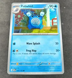 Pokemon 151 Poliwhirl Common Card 061/165 NM - Image 1