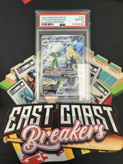 Pokemon TCG Cynthia's Roserade Illustration Rare Card 184/182 PSA 10 - Image 1