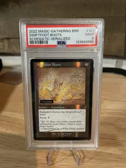 2022 BRO Swiftfoot Boots Schematic Serialized /500 PSA9 Mint Magic The Gathering - Image 1