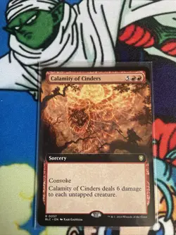 x1 Calamity of Cinders - Extended Art R MTG Commander: Bloomburrow M/NM, English - Image 1