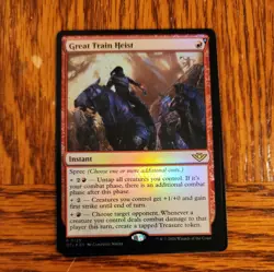 MTG- Great Train Heist Outlaws of Thunder Junction Foil NM OTJ - Image 1