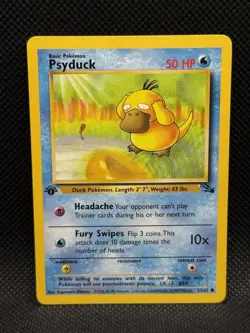 Pokemon TCG - Psyduck 53/62 1st Edition - WOTC Fossil Set - LP - Image 1
