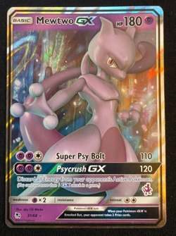 Pokemon - Mewtwo GX 31/68 - Hidden Fates - Half Art - Holo - Near Mint - Image 1
