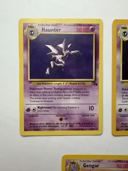 Pokemon TCG Haunter (Holo), Haunter (Non Holo) Gengar (Non Holo) From Fossil Set - Image 3