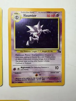 Pokemon TCG Haunter (Holo), Haunter (Non Holo) Gengar (Non Holo) From Fossil Set - Image 5