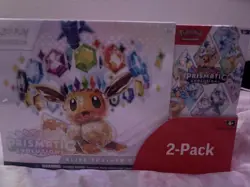 SEALED Pokemon Scarlet & Violet Prismatic Evolutions ETB 2 pack + Booster Bundle - Image 1
