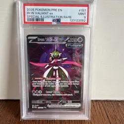 Pokemon TCG Iron Valiant EX Special Illust Rare Sir Prismatic Evolutions PSA 9 - Image 1
