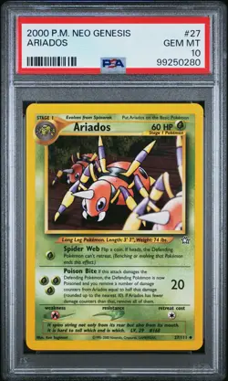 2000 POKEMON NEO GENESIS #27 ARIADOS PSA 10 - Image 1