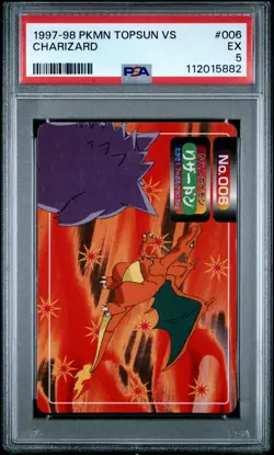 1997-98 POKEMON TOPSUN VS #006 CHARIZARD PSA 5 - Image 1