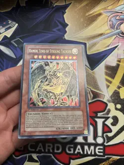 Yugioh Hamon Lord of Striking Thunder SOI-EN002 Ultimate Rare 1st Ed VLP/NM (ST) - Image 2
