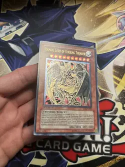 Yugioh Hamon Lord of Striking Thunder SOI-EN002 Ultimate Rare 1st Ed VLP/NM (ST) - Image 3